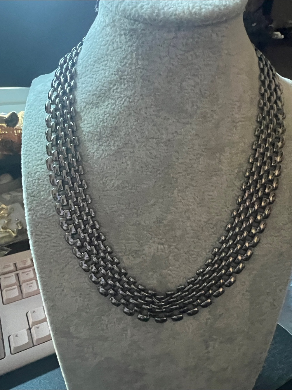 Layered Classic Black Chain Necklace for Women
